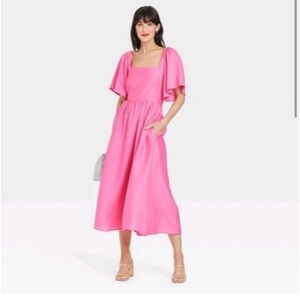 A New Day Women’s Midi Flutter Sleeve Dress